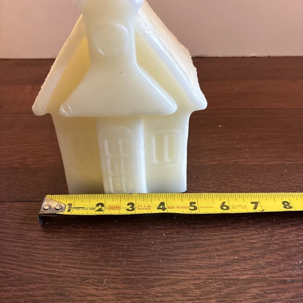 Pottery Barn House Church Candle  Christmas NEW Never Lit Large White 7